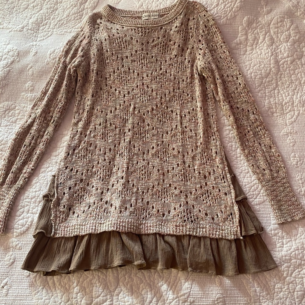 Tunic Sweater with frills and flare